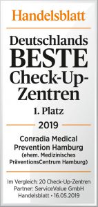 Handelsblatt-Deutschlands-Beste-Check-Up-Zentren-1-Platz-2019-Conradia-Medical-Prevention-Hamburg
